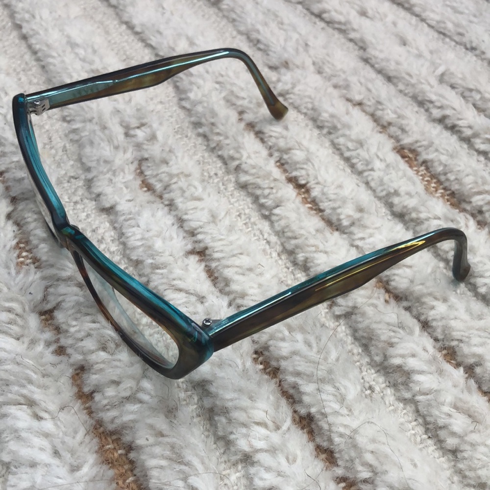 Bevel Eyeglass Frames - Brown/Mint - image 6